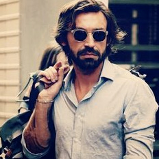 Andrea Pirlo looking cooler than anyone reading this could ever look.